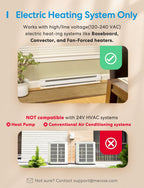 meross Matter Smart Thermostat para calefactores eléctricos de baseboard