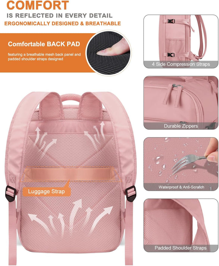 Mochila de viaje Capolo para mujeres y hombres, mochila impermeable...