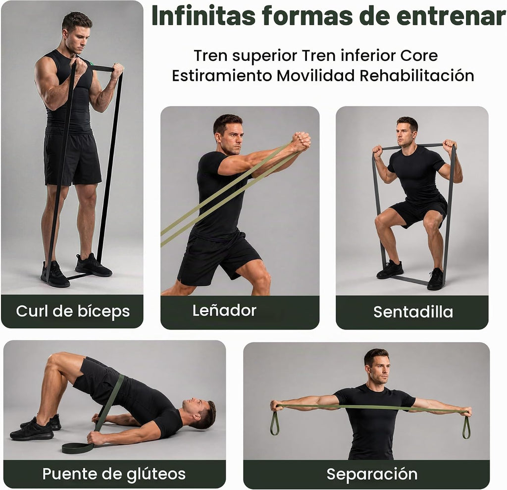 Juego de bandas de resistencia de salvación para gimnasio, 5 bandas de asistencia y entrenamiento de fuerza, bucles duraderos de levantamiento de potencia y entrenamiento con bolsa de transporte