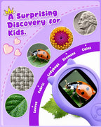 Microscopio para niños, lupa digital 500X, juguete para explorar STEM, color morado