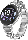 iTouch Bloom - Reloj inteligente para mujer, pantalla AMOLED de 1.32 pulgadas, rastreador de actividad física con llamadas Bluetooth, seguimiento de frecuencia cardíaca y sueño, más de 60 modos deportivos, reloj inteligente impermeable IP68 para Android y