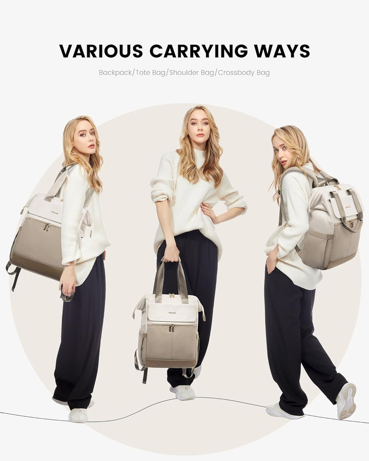 LOVEVOOK Mochila para laptop para mujer, mochila de trabajo convert...