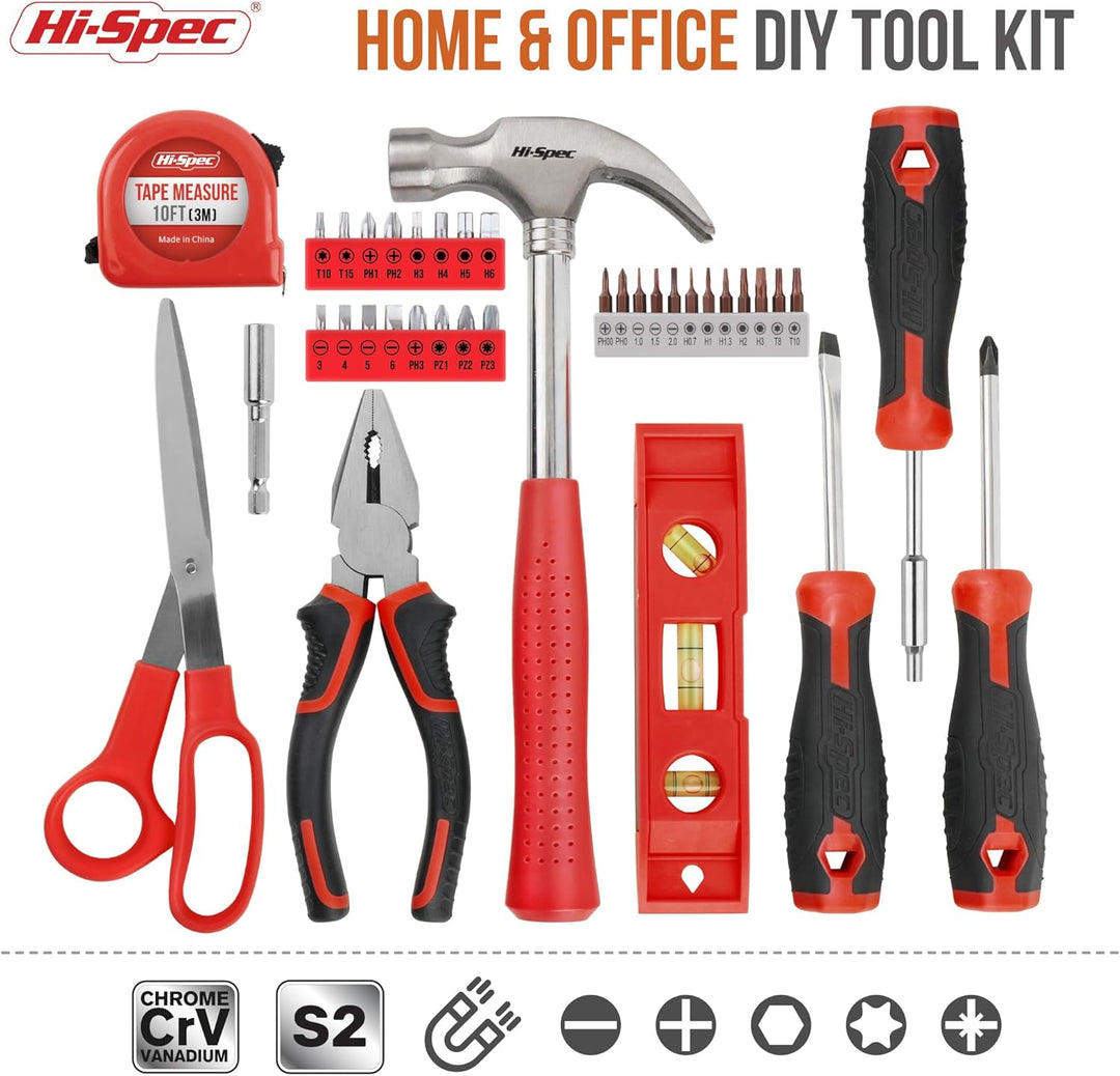 Hi-Spec Juego de herramientas, kit de herramientas para el hogar ro...