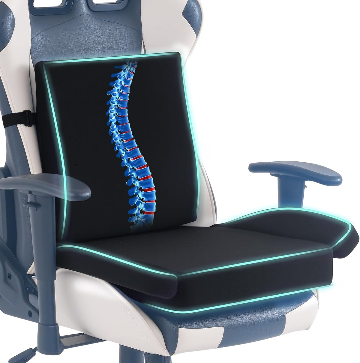 ROYALAY Juego de Cojines para Silla Gaming, Cojín de Silla de Computadora con Espuma de Memoria
