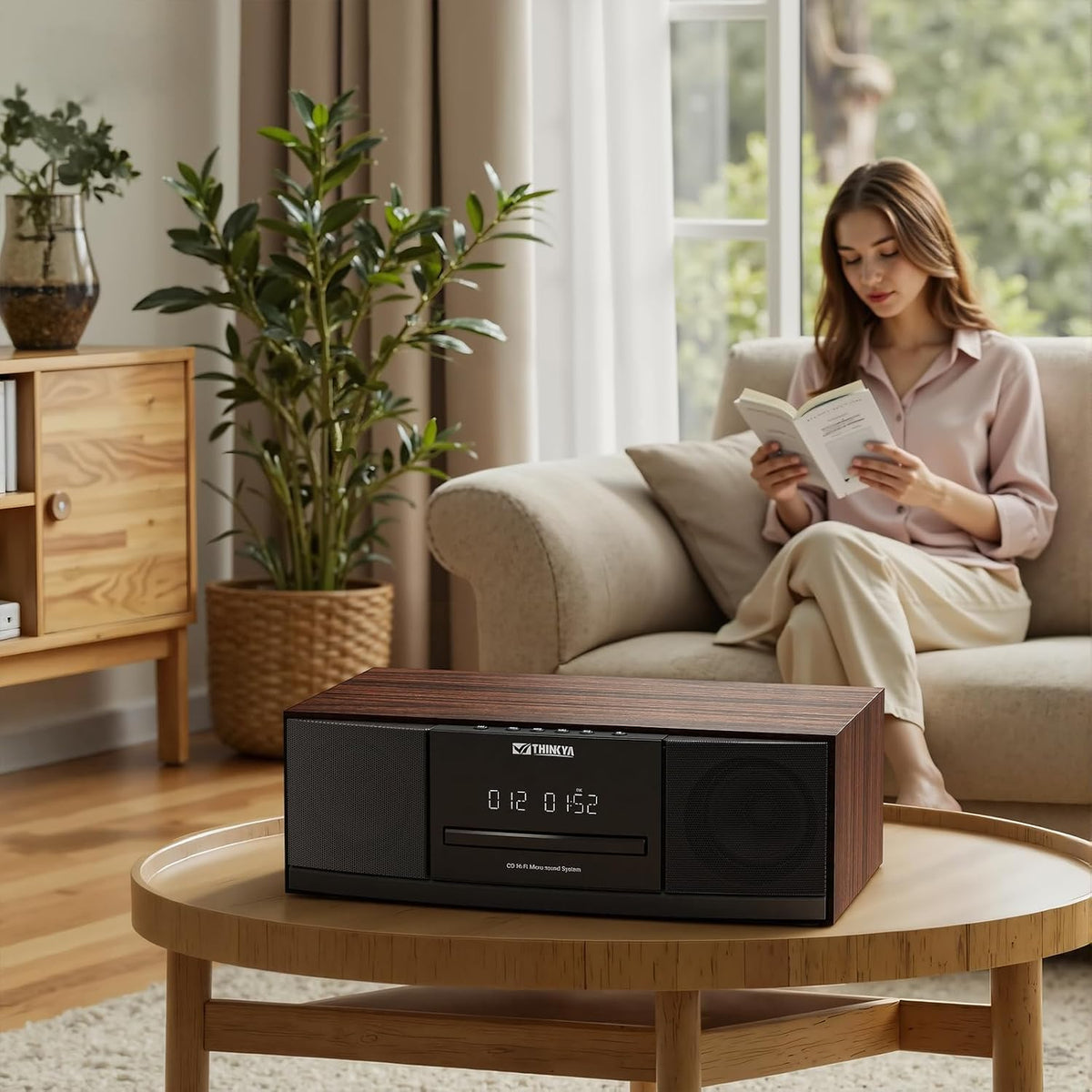 Sistema estéreo para el hogar Bluetooth con reproductor de CD