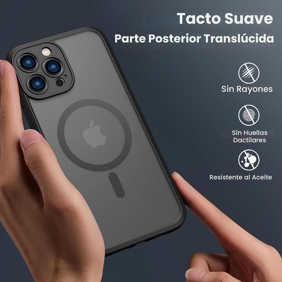 ImpactStrong Protector Magnético Diseñado para Funda iPhone 13 Pro Max [Protección de Cámara] [Probado contra Caídas de Grado Militar] [Compatible con MagSafe] Funda de Teléfono Delgada Translúcida
