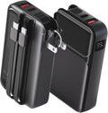 Cargador portátil con enchufe de pared, banco de energía de 38800 mAh, Negro