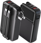 Cargador portátil con enchufe de pared, banco de energía de 38800 mAh, Negro