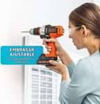 Destornillador/perforadora Black & Decker 20 V MAX con 1 baterías de litio