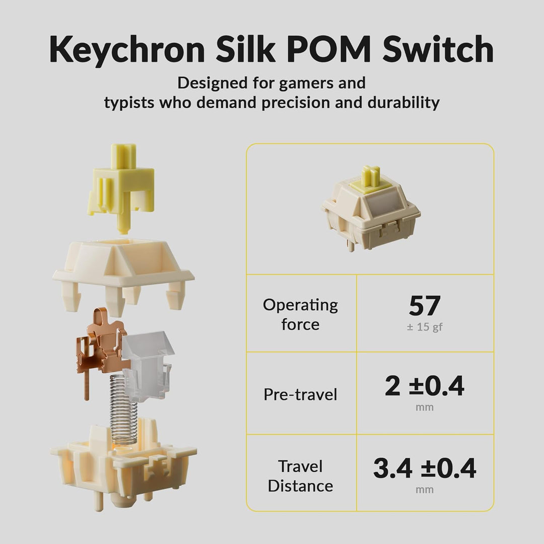Keychron Q3 Ultra Wireless Mechanical Keyboard 8KHz Polling Rate, T...
