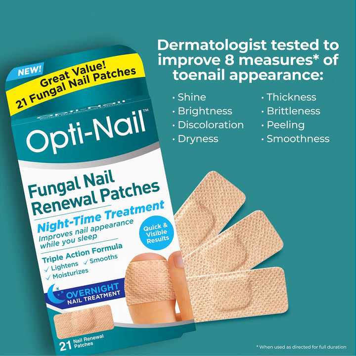 Opti-Nail Parches de renovación: 21 parches, el régimen nocturno me...