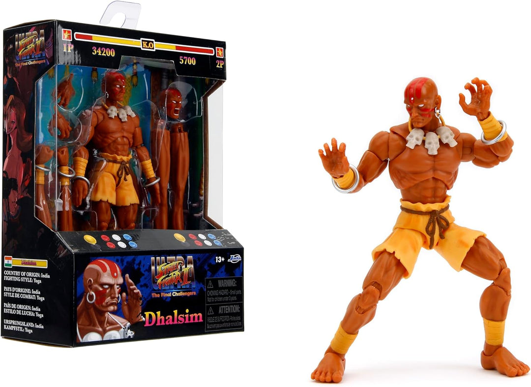 Jada Street Fighter 6" Figura de Acción de Dhalsim, Juguetes pa...