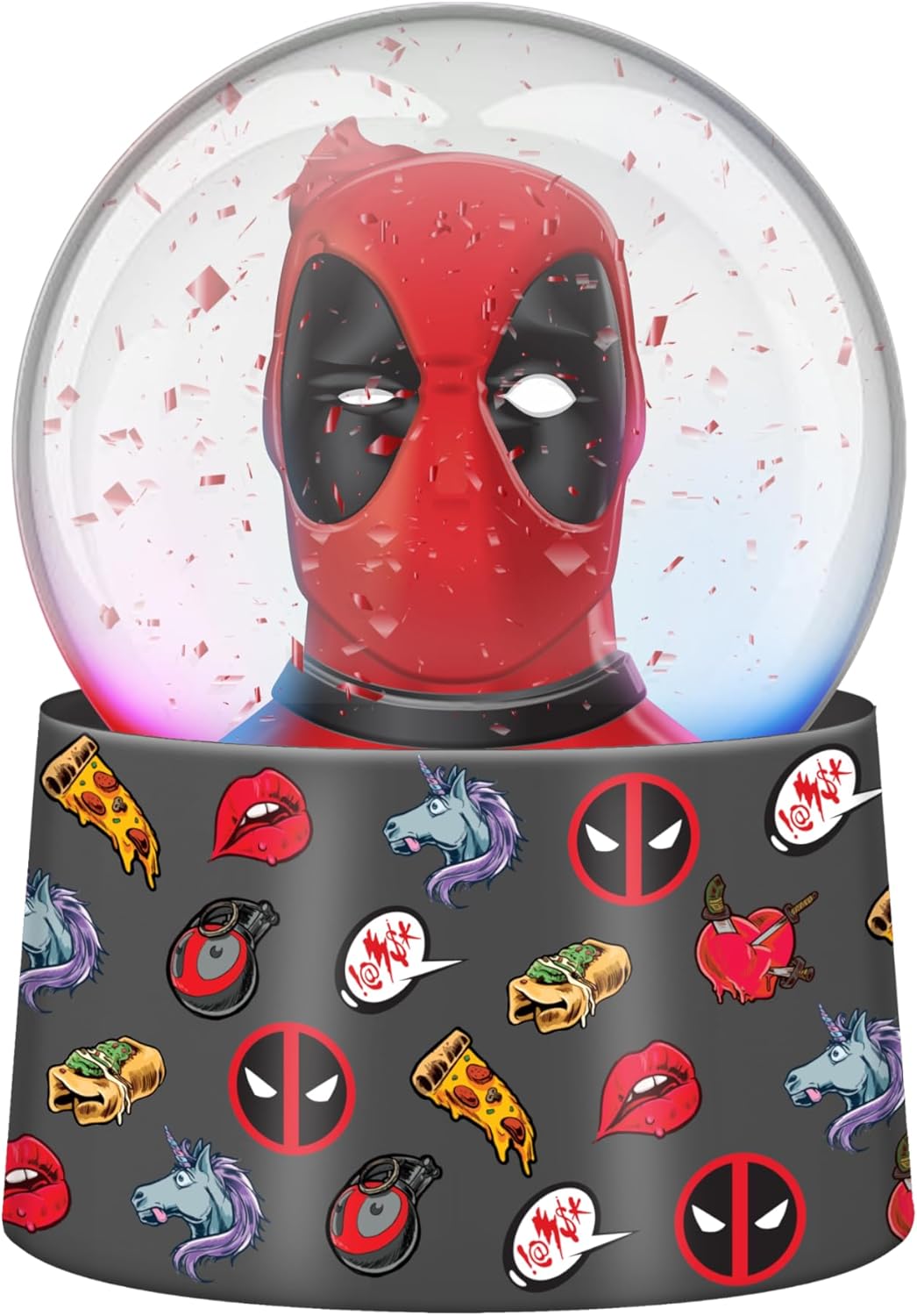 Silver Buffalo Marvel Deadpool Icon - Globo de nieve