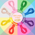 IQKidz Kit de telar de tejer, manualidades y manualidades para niños y adultos, regalo ideal para niñas de 5, 6, 7, 8 a 12 y 13 años, fácil actividad de tejer para principiantes, 224 bucles de manualidades