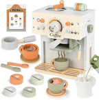 Cafetera de juguete, accesorios de cocina de madera para niños