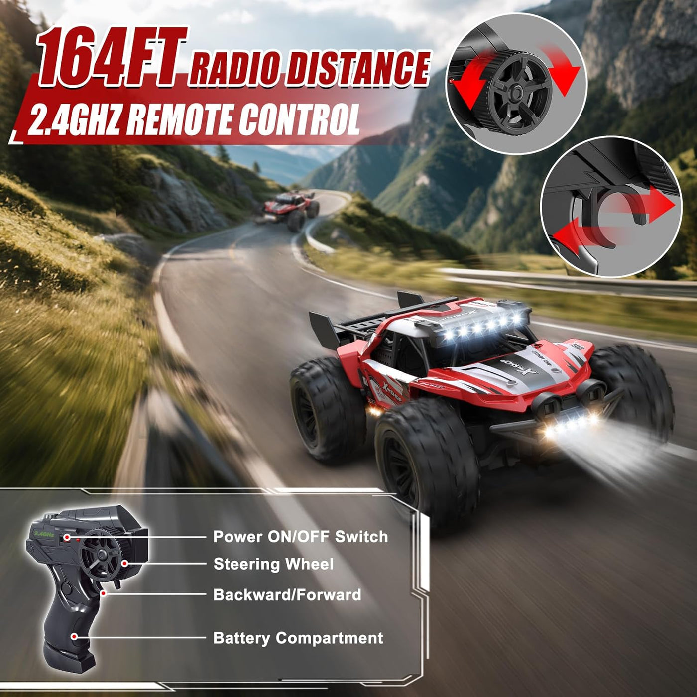 Scientoy Auto de control remoto 30KPH de alta velocidad