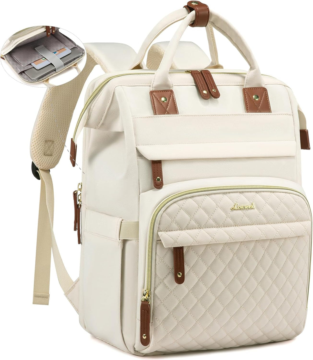 LOVEVOOK - Mochila para laptop de mujer, 17.3'' impermeable...