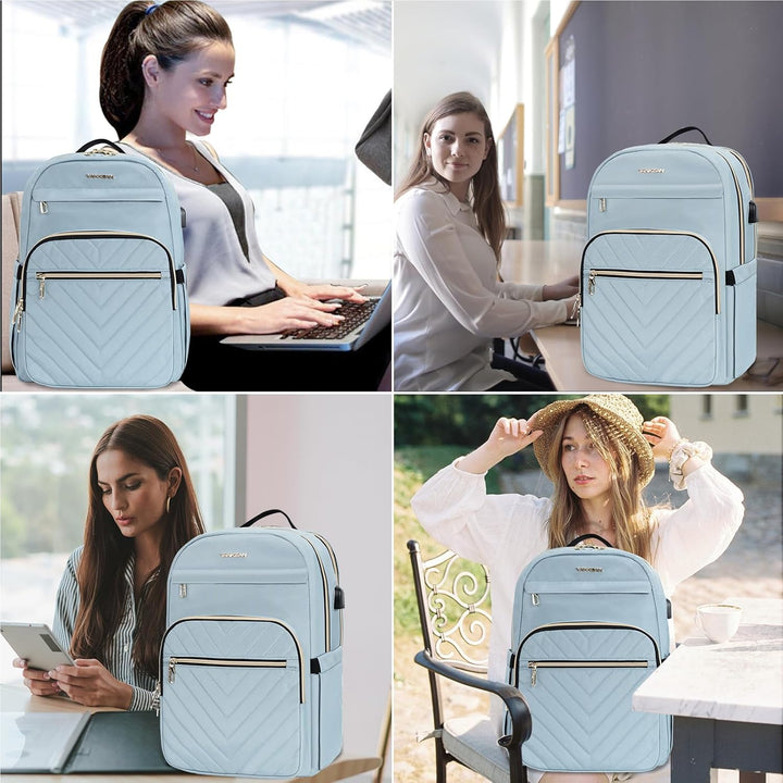 VANKEAN Mochila para laptop de 15.6 pulgadas para mujer, bolsa de t...