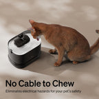 PETLIBRO - Dockstream - Dispensador automático de agua potable para gatos, perros y mascotas, inalámbrico, que funciona con batería, con bomba silenciosa, bandeja interna de acero inoxidable, fácil de