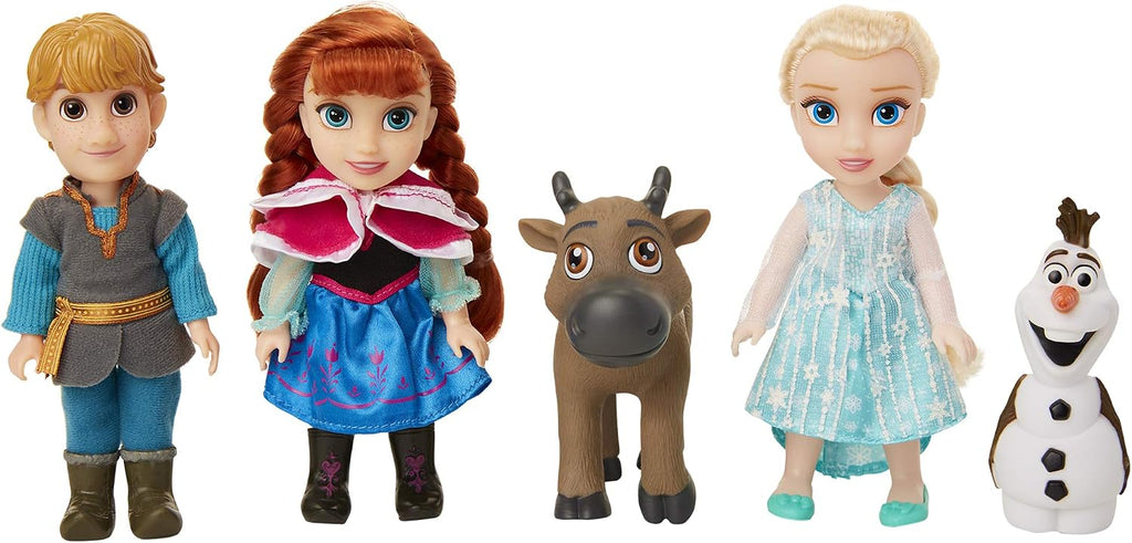 Disney Frozen Deluxe - Set de regalo de muñecas pequeñas, incluye a Anna, Elsa, Kristoff, Sven y Olaf. Las muñecas miden aproximadamente 15 cm de alto - ¡Perfecto para cualquier fan de Frozen!
