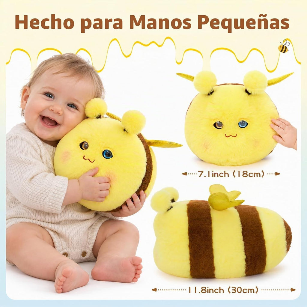 Juguete de peluche de abeja, juguete musical electrónico interactivo