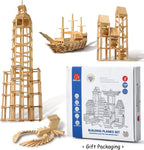 Juego de 100 piezas de bloques de construcción clásicos de madera, juguetes de construcción STEM sólidos para niños, juguetes Montessori de aprendizaje preescolar para niños pequeños, regalo