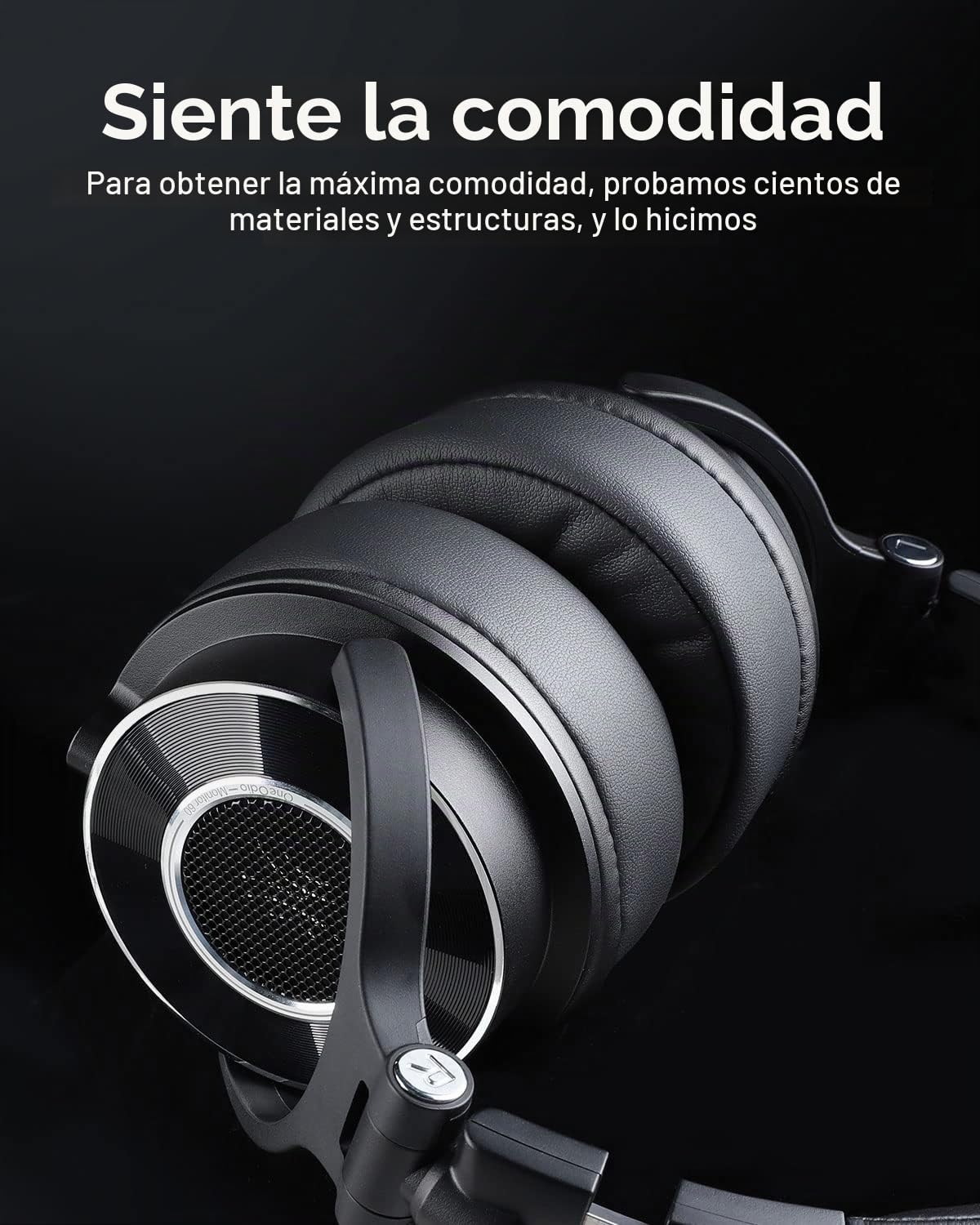OneOdio Monitor 60 Auriculares Profesionales de Estudio - Auriculares con Cable para Monitoreo de Estudio, Audio de Alta Resolución, Orejeras Cómodas y Blandas, Adaptador de 6.35mm para Mezcla, DJ