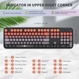 FOPETT Combo de teclado y mouse inalámbricos, 2.4G de tamaño comple...