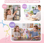 20 Pcs Magnetic Fidget Travel Toys para Kids con metal Storage Case, Pastel