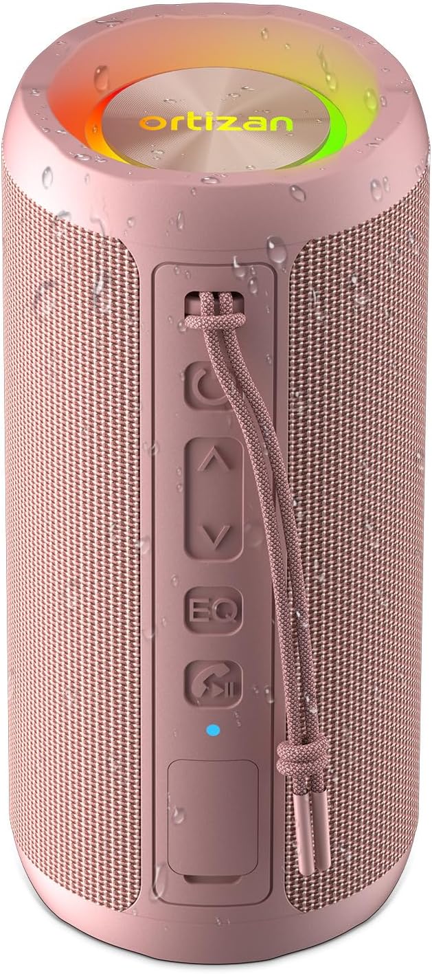 Ortizan Altavoz Bluetooth portátil inalámbrico, IPX7 impermeable, a...