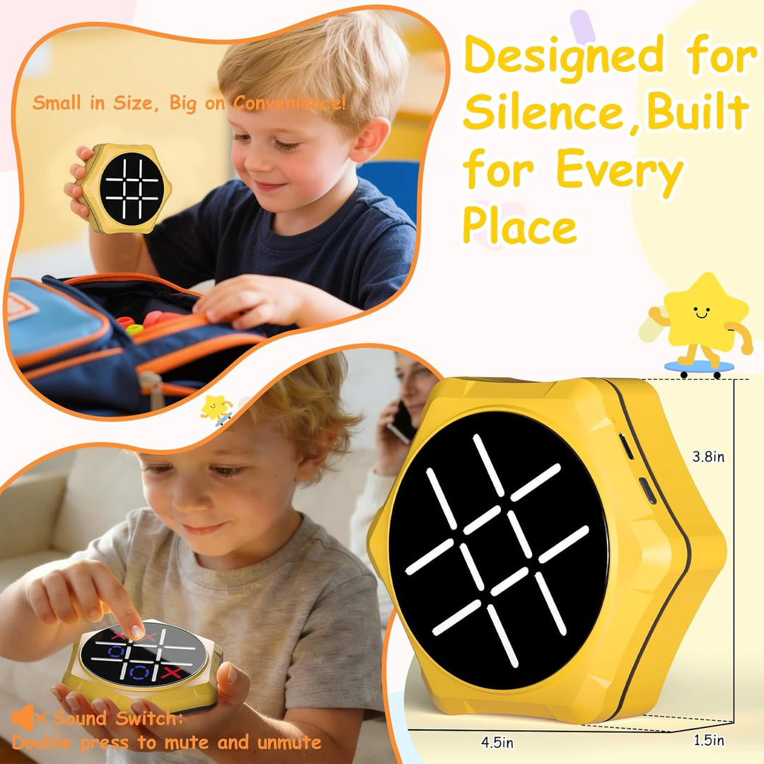 VDPDO Juego electrónico de Tic Tac Toe, 5 en 1 eléctrico Tic Tac To...