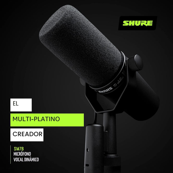 Shure SM7B Micrófono dinámico vocal \u2013 Micrófono de estudio XLR...