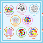 3000 piezas de suministros de arte y manualidades para niños, kits de manualidades con limpiapipas, suministros de manualidades, todo en caja de manualidades de 3 capas, manualidades DIY para niños de