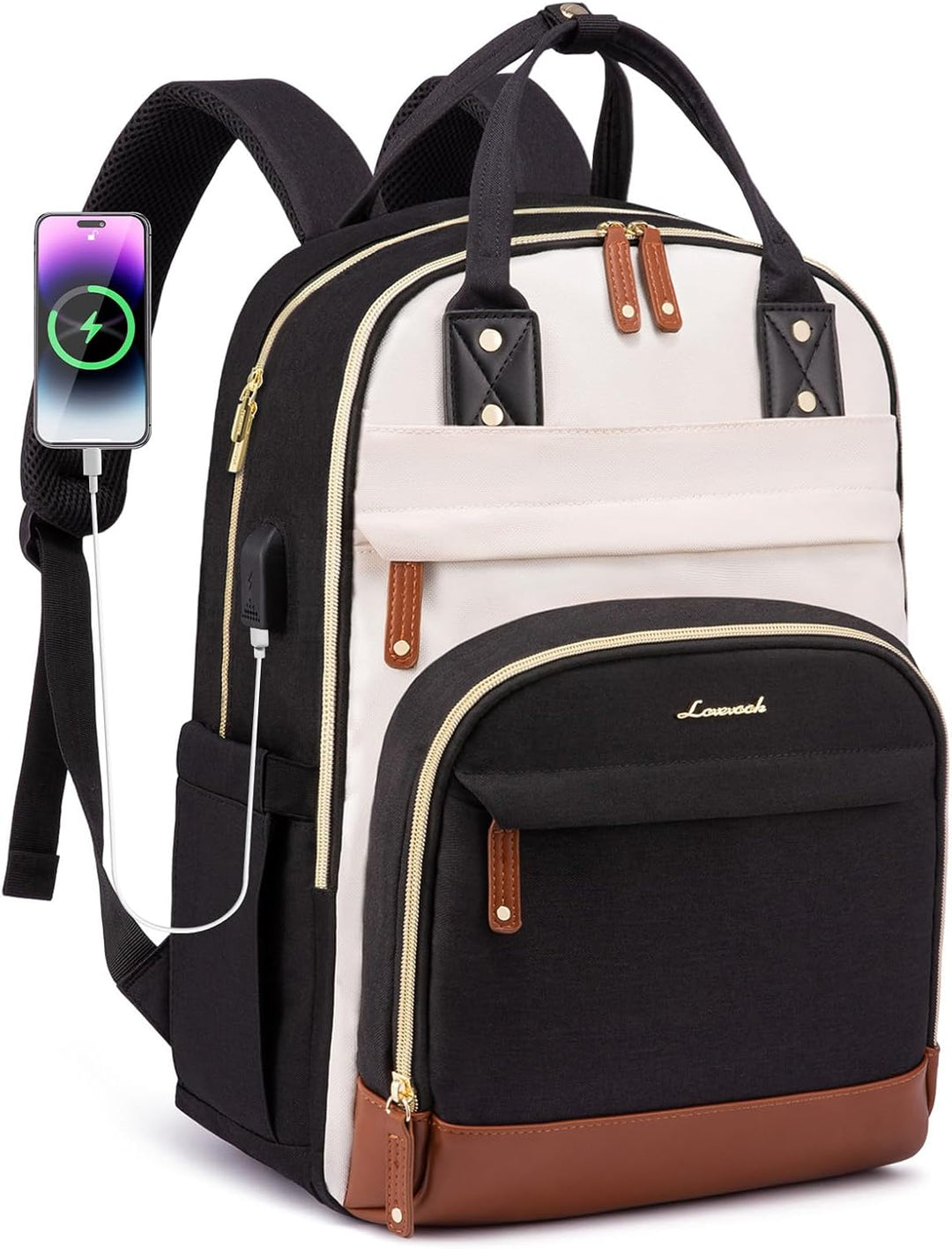 LOVEVOOK - Mochila para laptop para mujer, mochilas de viaje de tra...