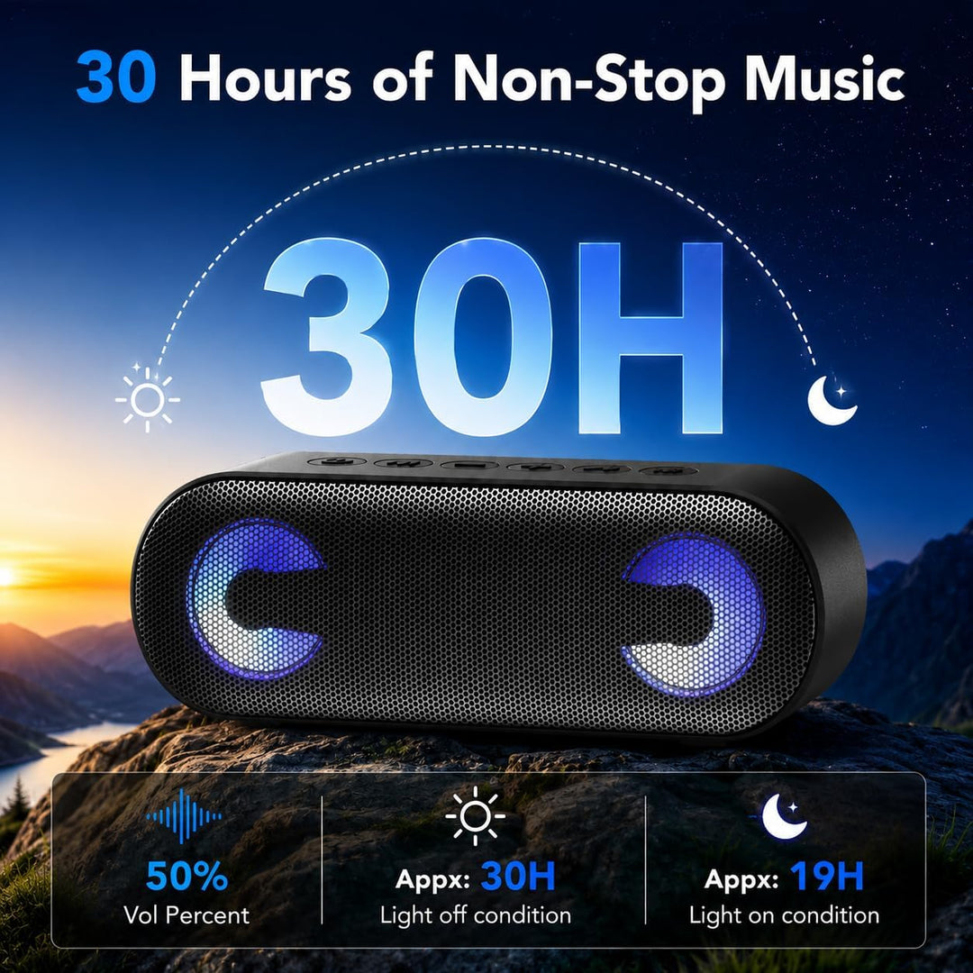 IKT Altavoz Bluetooth portátil con luces x días festivos\/rellenos...