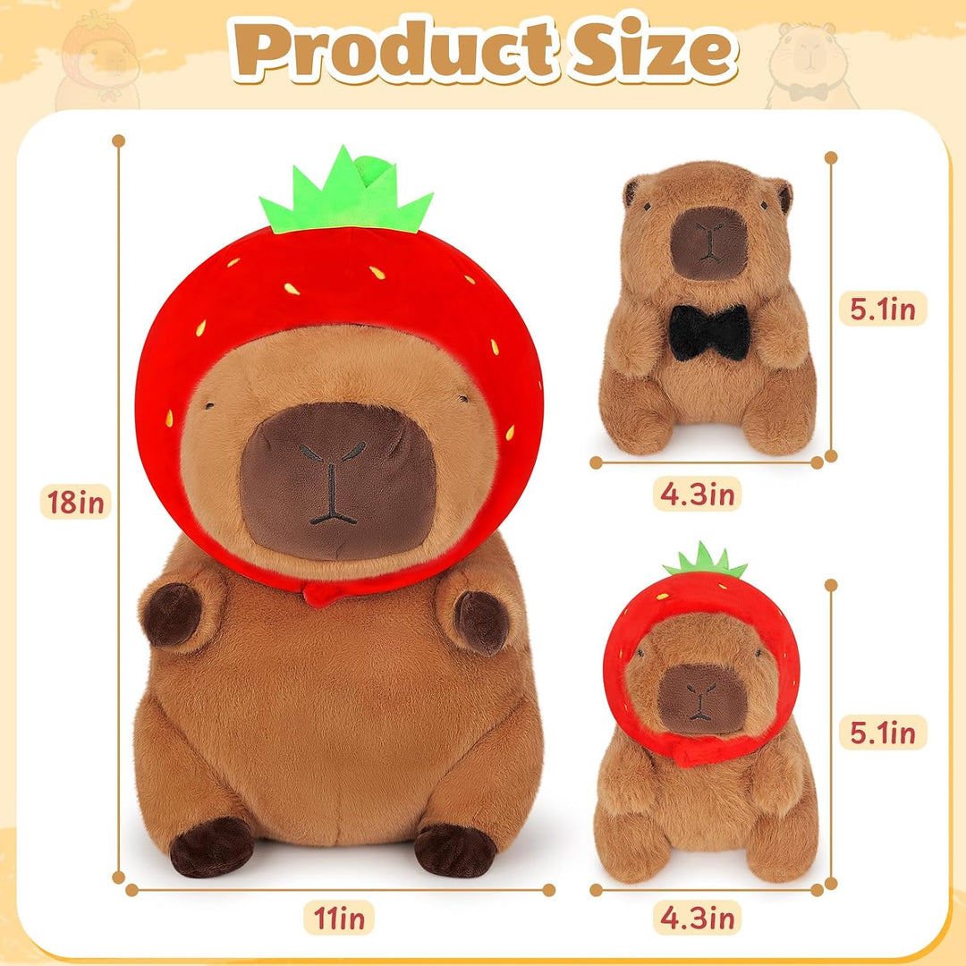 Achwishap Capybara - Juego de 5 peluches de Capybara con mamá y 4 b...