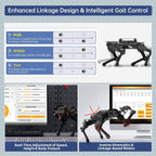 PuppyPi Robot Dog con ChatGPT Modelos de IA grandes AI Inteligencia incorporada ROS Perro robótico cuadrúpedo visión comprensión de escenas y voz SLAM mapeo navegación Robot biónico cuadrúpedo, kit estándar y Raspberry Pi 5 4GB