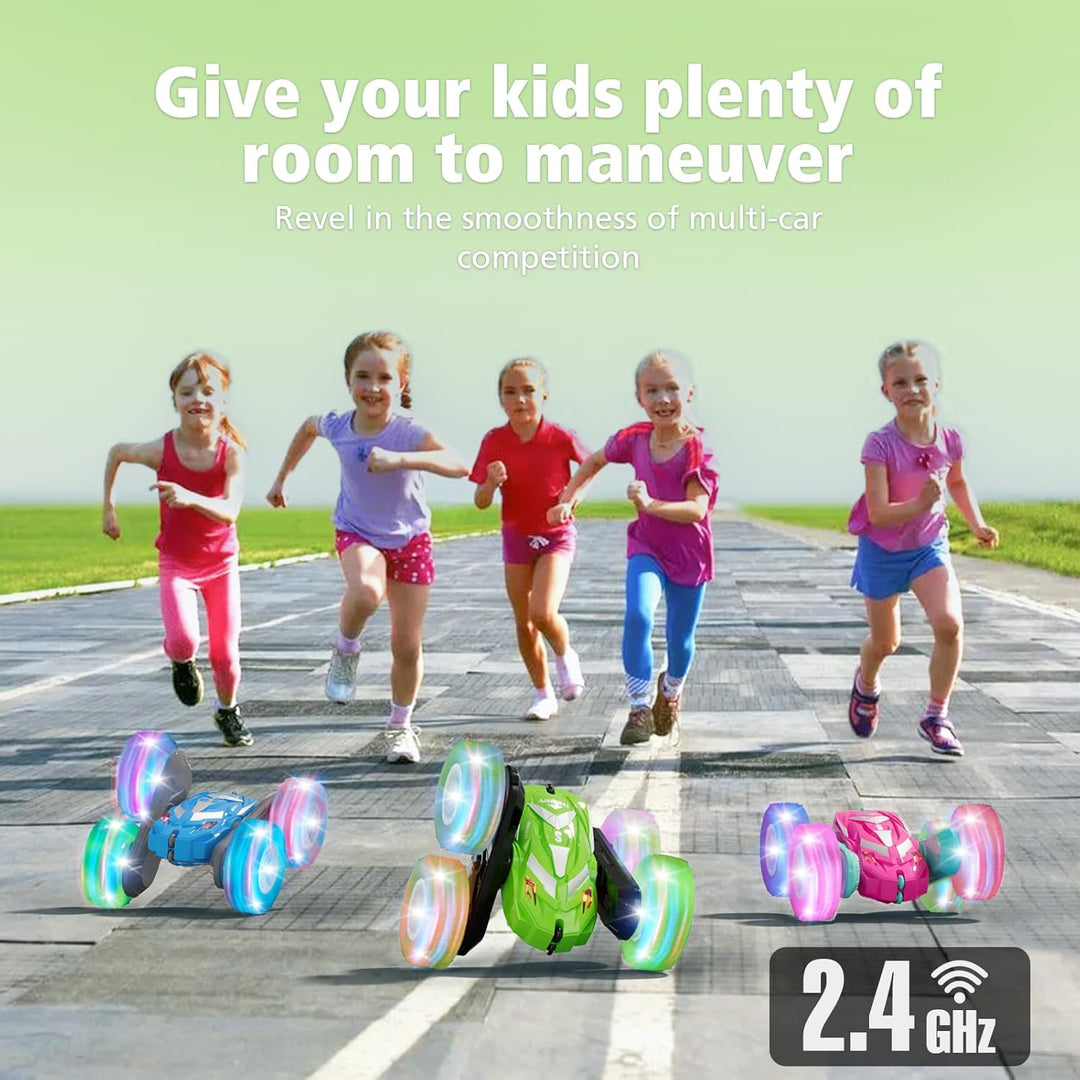 Amicool - Coche de control remoto para niños de 6 a 12 años con luz...