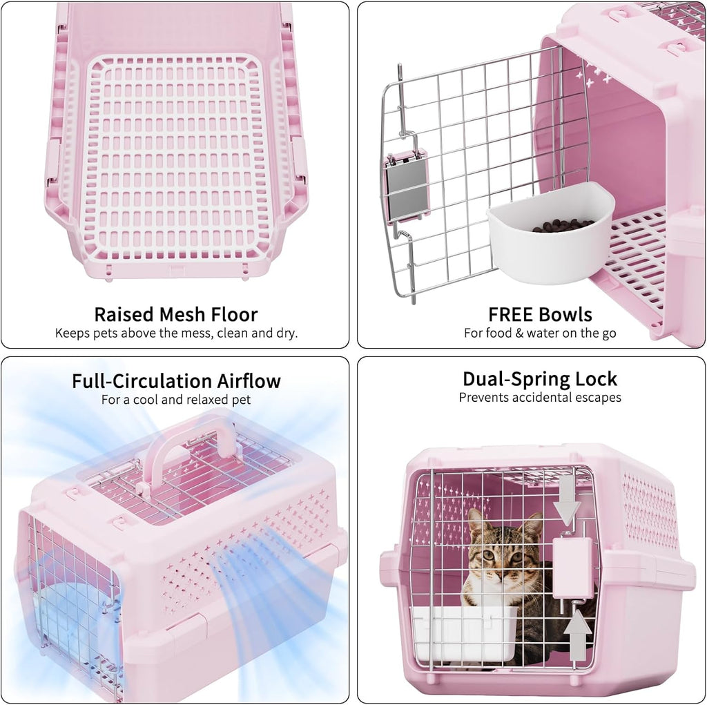 Transportador de mascotas de aerolínea: caja pequeña para gatos y