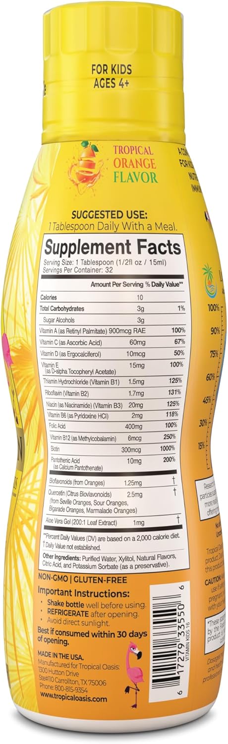 Multivitamínico líquido premium para niños | Vitaminas para niños s...
