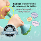 Innobaby Spike - Soplador de burbujas botánicas sin desorden y bandeja, color aguamarina