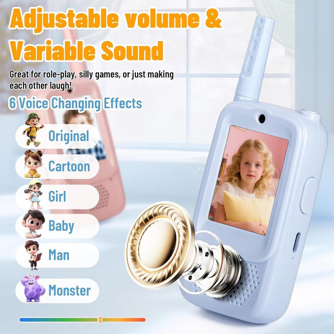 Walkie Talkies de video para niños paquete de 2