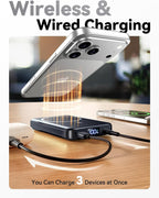 Cargador portátil magnético de 10000 mAh, batería MagSafe de carga rápida