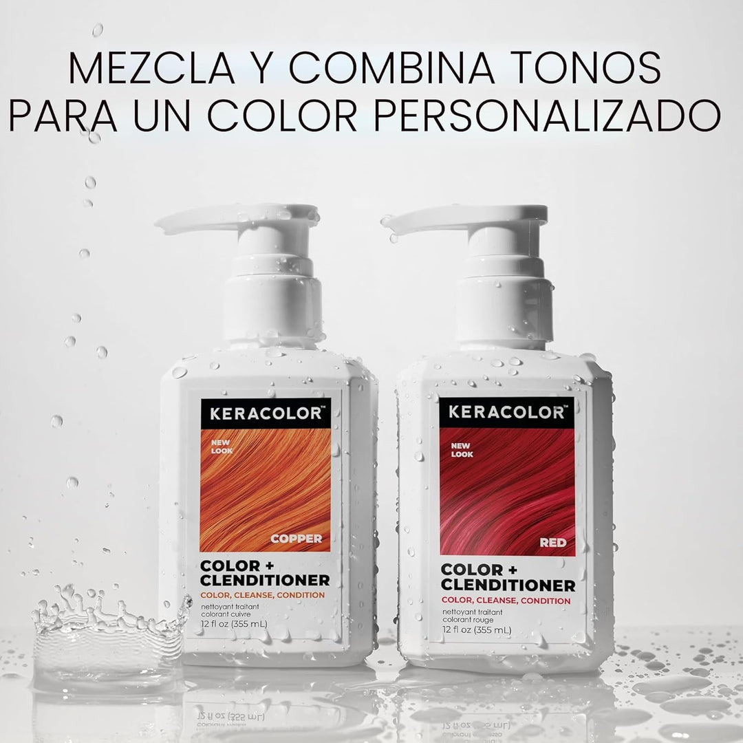 Keracolor Color + Clenditioner 3-in-1 Color-Depositing Conditioner,...