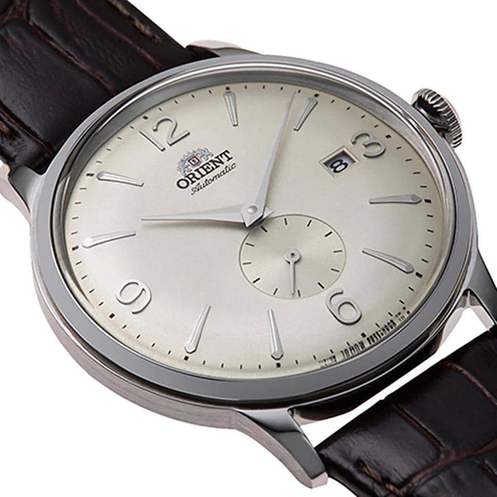 Reloj Orient Bambino Small Seconds automático, japonés, con correa de cuero, 21 mm, para hombre