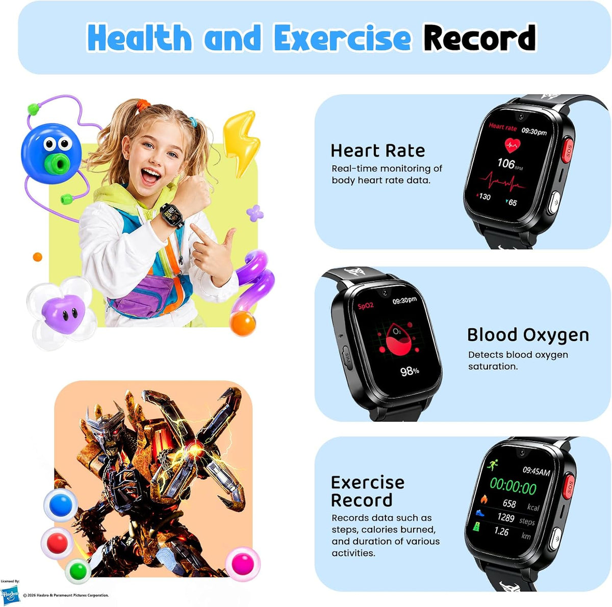 4G embroma el reloj elegante con el perseguidor de GPS, tarjeta de SIM de