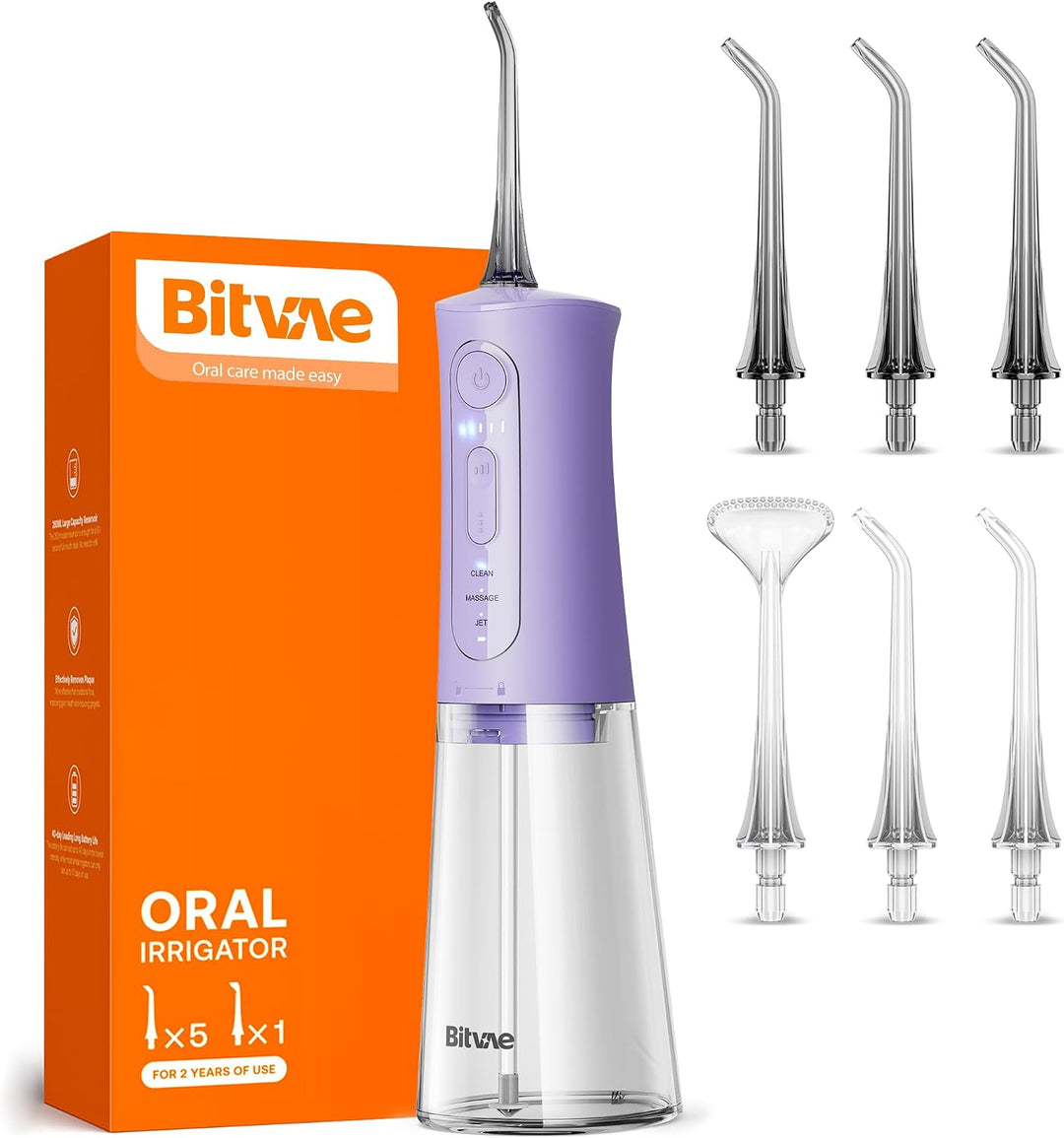 Bitvae Water - Púas de dientes dentales con hilo dental, limpiador...