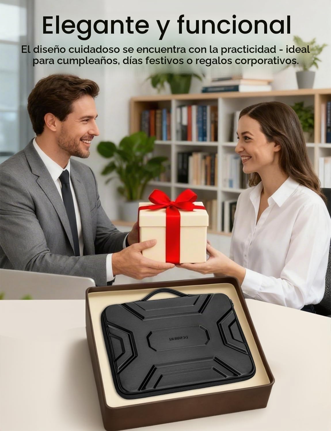 DOMISO Funda para Laptop de 15.6 Pulgadas Bolsa de Hombro a Prueba...