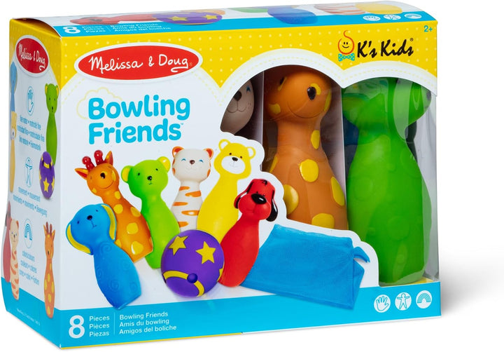 Melissa &amp; Doug K's, juego de los amigos del boliche, 6 pine...