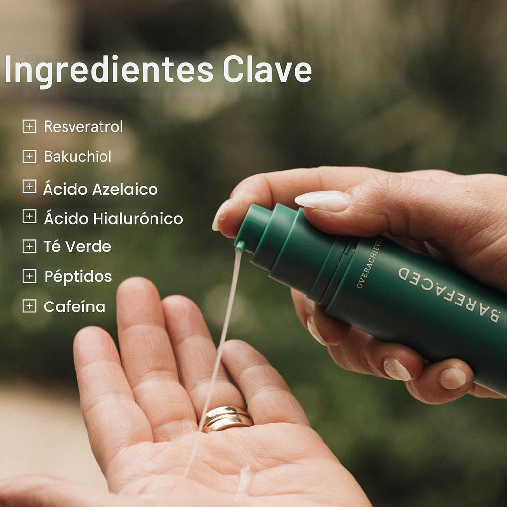 Barefaced Kit minimalista: almohadillas tonificantes originales y refuerzo de piel Overachiever 10 en 1 | Piel más suave y brillante en dos sencillos pasos